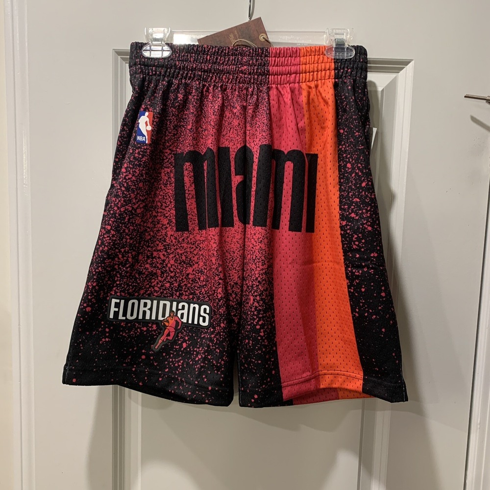 Miami Heat Mitchell & Ness Swimngman Floridians NBA Men's Shorts Size X-Large